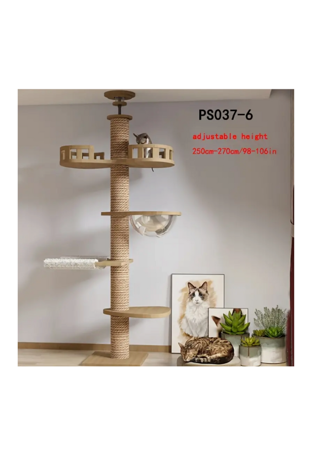 Multi-Level Adjustable and Durable Premium Quality Floor to Ceiling CAT Tree