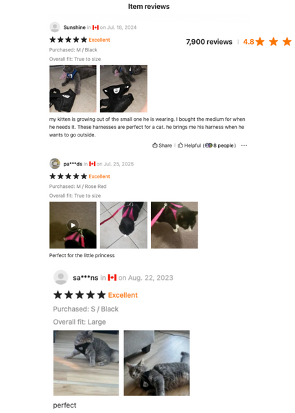 Premium Quality Adjustable Pet Harness & Leash for Cats & Dogs