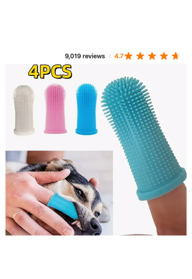 15 PCS -Super Soft Silicone Toothbrush - Perfect For Cleaning Your Dog Or Cat's Teeth!