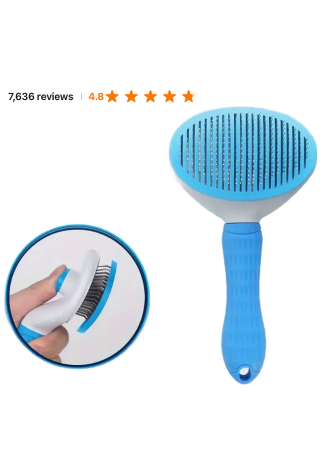 1 Pc Cat & Dog Grooming Comb- One-Click Easy Hair Removal
