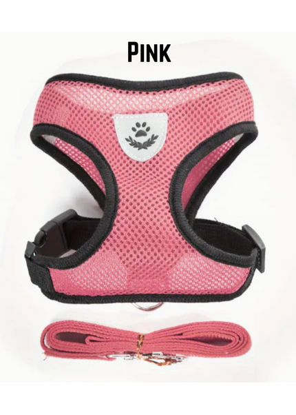 Premium Quality Adjustable Pet Harness & Leash for Cats & Dogs