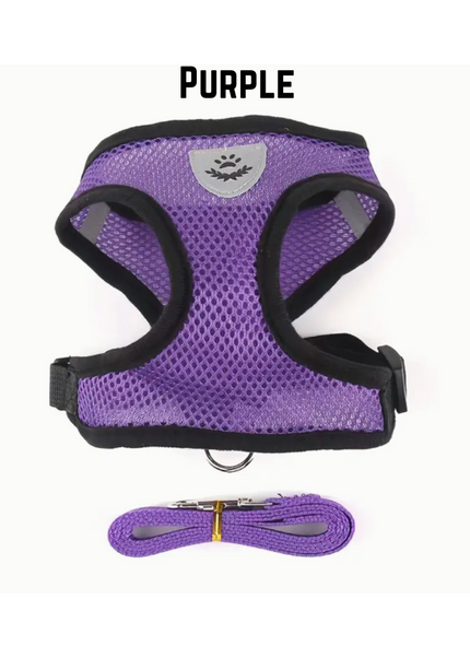 Premium Quality Adjustable Pet Harness & Leash for Cats & Dogs