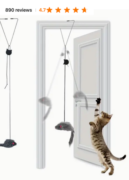 2pcs Adjustable Hanging Cat Toy - Interactive Teasing & Playful Fun - For Cats - For Indoor Play