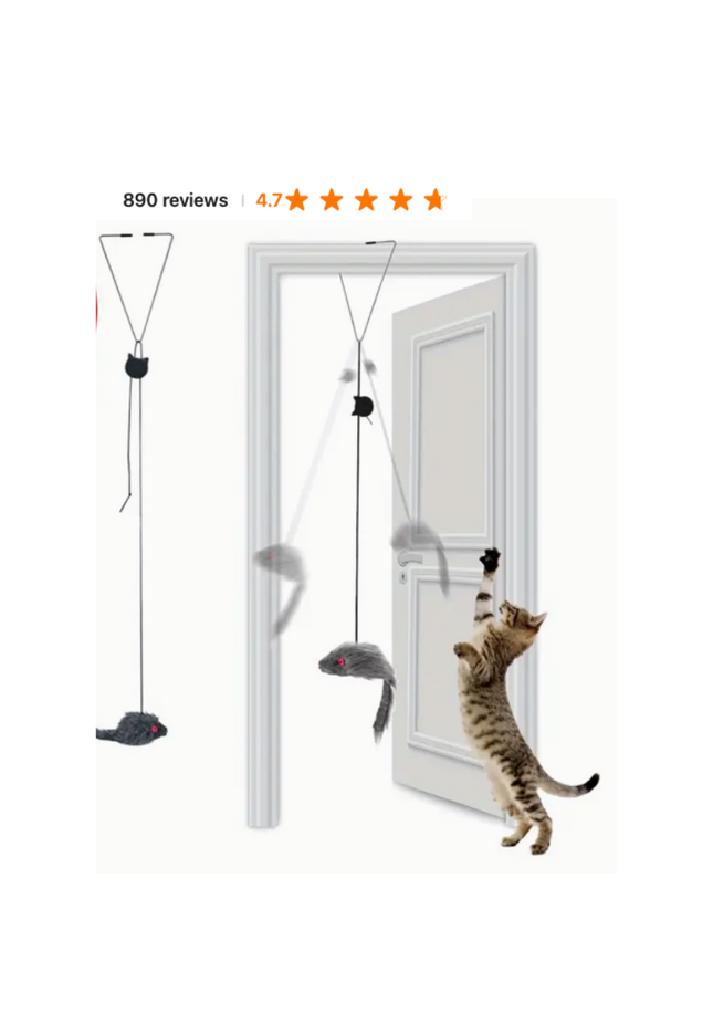 2pcs Adjustable Hanging Cat Toy - Interactive Teasing & Playful Fun - For Cats - For Indoor Play