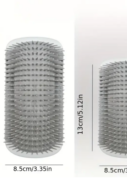 Pet Grooming Station - Wall-Mounted, Self-Cleaning, Massage Comb Brush with Gentle Vibration for Kitten and Puppy Relaxation, Shedding, and Coat Health - Easy to Install and Clean