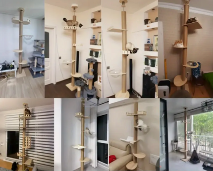 Multi-Level Adjustable and Durable Premium Quality Floor to Ceiling CAT Tree
