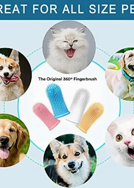 15 PCS -Super Soft Silicone Toothbrush - Perfect For Cleaning Your Dog Or Cat's Teeth!