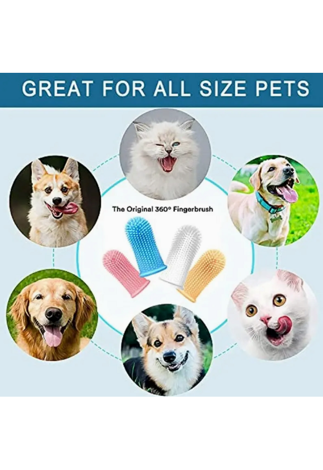 15 PCS -Super Soft Silicone Toothbrush - Perfect For Cleaning Your Dog Or Cat's Teeth!
