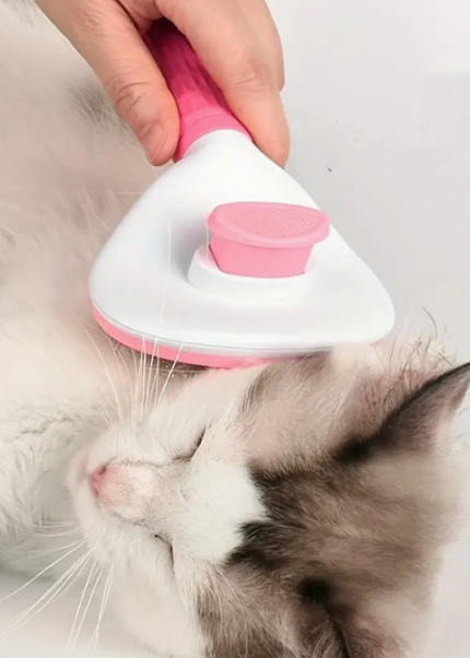 1 Pc Cat & Dog Grooming Comb- One-Click Easy Hair Removal