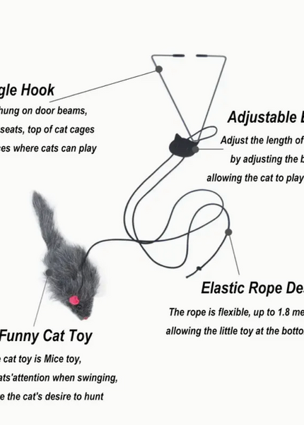 2pcs Adjustable Hanging Cat Toy - Interactive Teasing & Playful Fun - For Cats - For Indoor Play