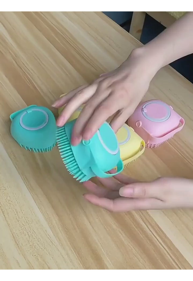 Silicon Pet Shampoo Massage Brush for Dogs & Cats